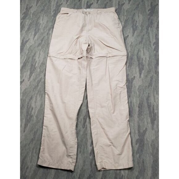 Columbia Convertible Pants Womens 8 Tan Khaki Regular Fit High‎ Rise Outdoors - Picture 1 of 11